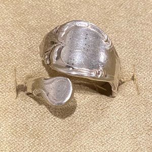 Vintage sterling silver spoon ring